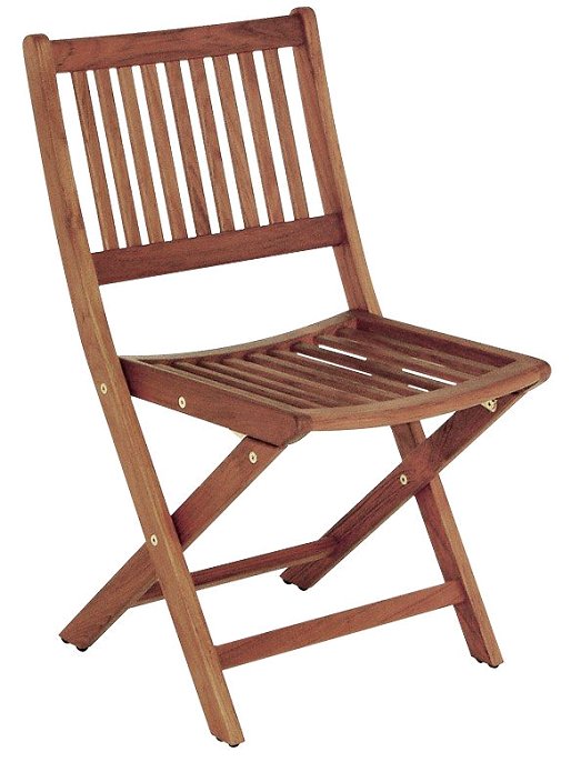 Yachting Teak Collection Armless Folding Chair - Nautical Luxuries
