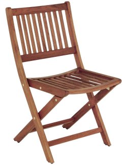 Yachting Teak Collection Armless Folding Chair - Nautical Luxuries