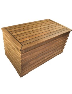 Yachting Teak Collection Decking Style Storage Box - Nautical Luxuries