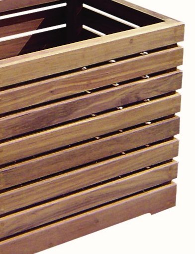 Yachting Teak Collection Decking Style Storage Box - Nautical Luxuries