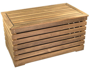 Yachting Teak Collection Decking Style Storage Box - Nautical Luxuries