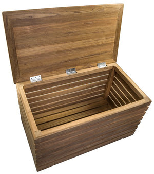 Yachting Teak Collection Decking Style Storage Box - Nautical Luxuries