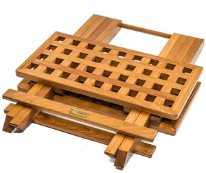 Yachting Teak Collection Hatch Grate Small Folding Table - Nautical Luxuries