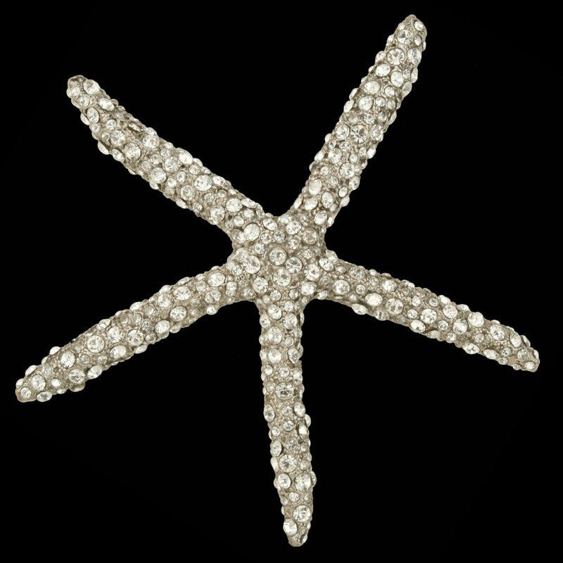 Swarovski Crystals Metal Starfish Ornament - Nautical Luxuries