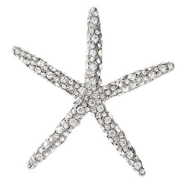 Swarovski Crystals Metal Starfish Ornament - Nautical Luxuries