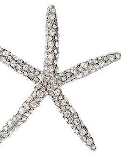 Swarovski Crystals Metal Starfish Ornament - Nautical Luxuries