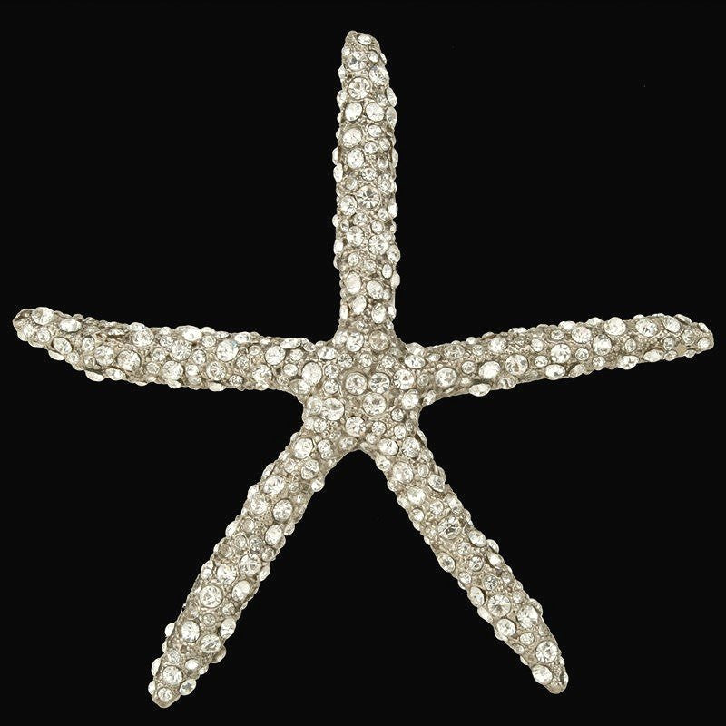 Swarovski Crystals Metal Starfish Ornament - Nautical Luxuries