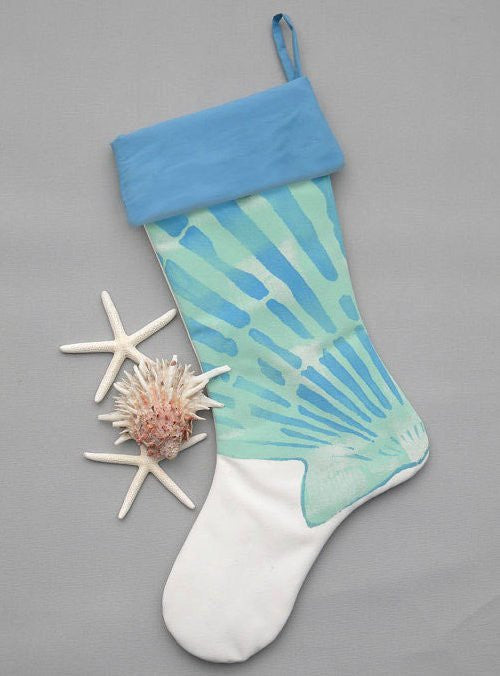 Hand-Painted Coastal/Nautical Christmas Stockings - Nautical Luxuries