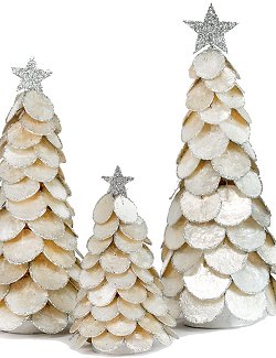 Silver Star Capiz Shell Tabletop Tree - Nautical Luxuries