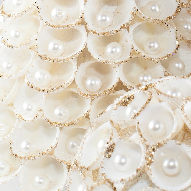Pearl Gem Clamrose Shell Coastal Tabletop Trees - Nautical Luxuries