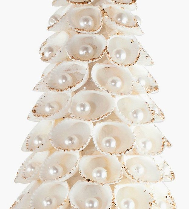 Pearl Gem Clamrose Shell Coastal Tabletop Trees - Nautical Luxuries