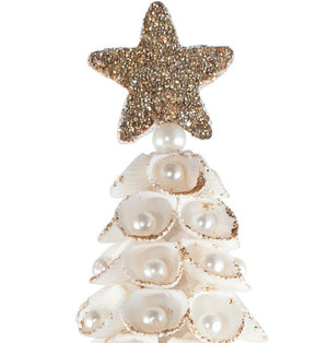 Pearl Gem Clamrose Shell Coastal Tabletop Trees - Nautical Luxuries