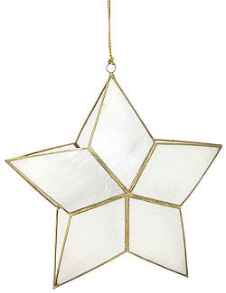 Dual-Sided Capiz Shell 3-Pc. Starfish Ornament Set - Nautical Luxuries