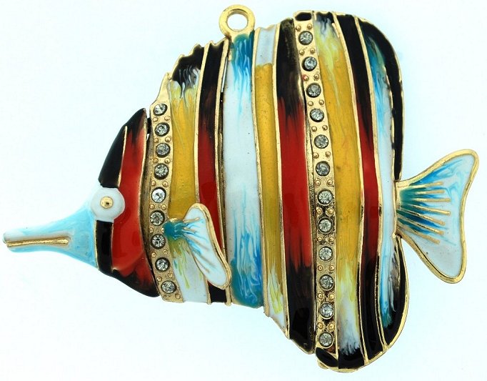 Cloisonne Sea Gems Tropical Fish Ornaments - Nautical Luxuries