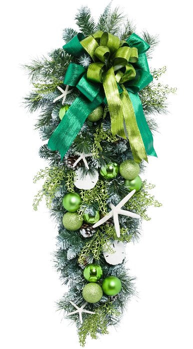 Yacht Silks Luxury Sea Green Starfish Holiday Door/Wall Bough - Nautical Luxuries