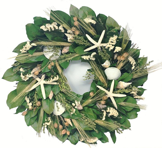 Nantucket Star Preserved Coastal Wreath - Nautical Luxuries