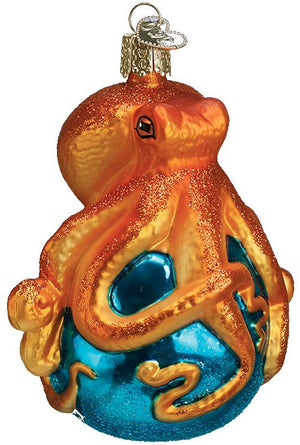 Hand-Painted Glass Octopus Ornament Set - Nautical Luxuries