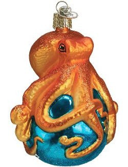 Hand-Painted Glass Octopus Ornament Set - Nautical Luxuries