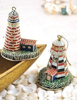 Cloisonné Nautical Lighthouse Ornaments - Nautical Luxuries