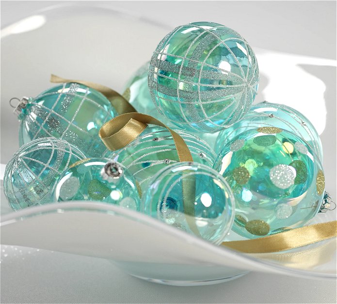 Arctic Aqua Glass Ornament Set - Nautical Luxuries