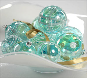 Arctic Aqua Glass Ornament Set - Nautical Luxuries