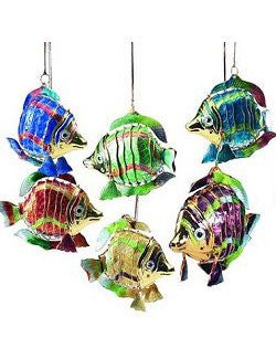 Articulated Cloisonne Enamel Blow Fish Ornaments - Nautical Luxuries