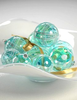 Arctic Aqua Glass Ornament Set - Nautical Luxuries