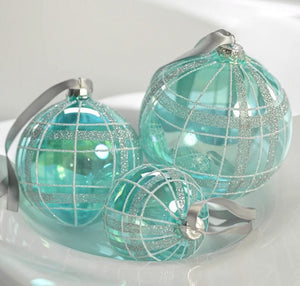 Arctic Aqua Glass Ornament Set - Nautical Luxuries