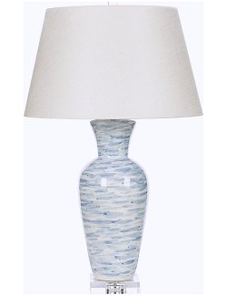 Italian Ceramic Ocean Winds Table Lamp - Nautical Luxuries