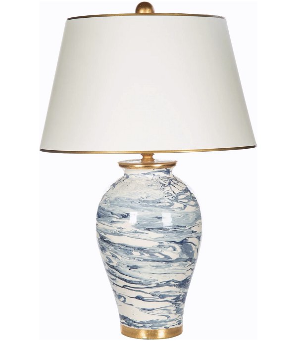 Turbulent Waters Italian Ceramic Table Lamp - Nautical Luxuries