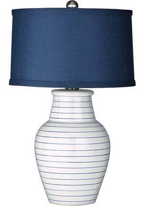 Modern Pinstripes Coastal Table Lamp - Nautical Luxuries