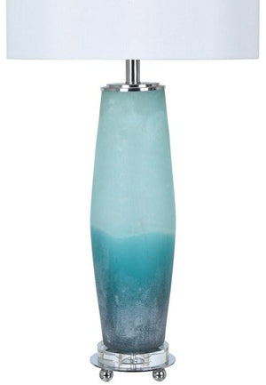 Frosted Sea Glass Table Lamp - Nautical Luxuries