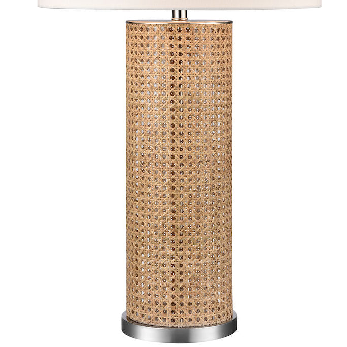 Open Weave Rattan Table Lamp - Nautical Luxuries