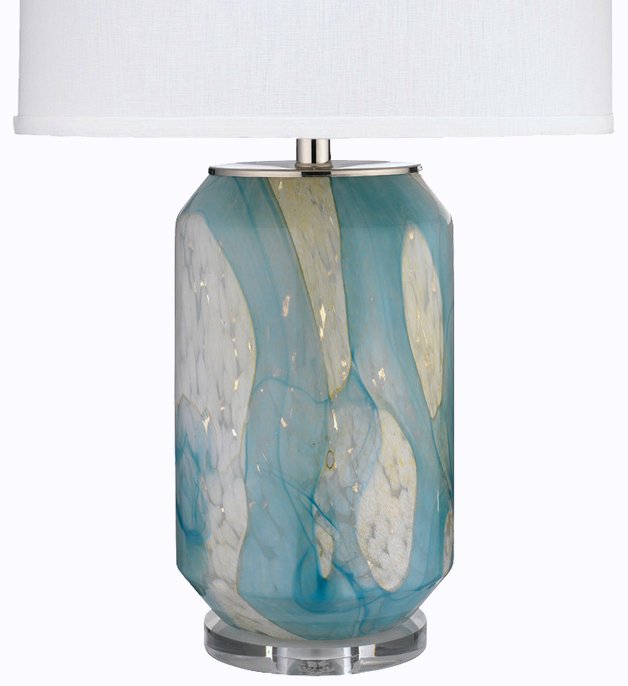 Whitewater Splash Glass Table Lamp - Nautical Luxuries