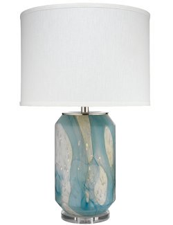 Whitewater Splash Glass Table Lamp - Nautical Luxuries