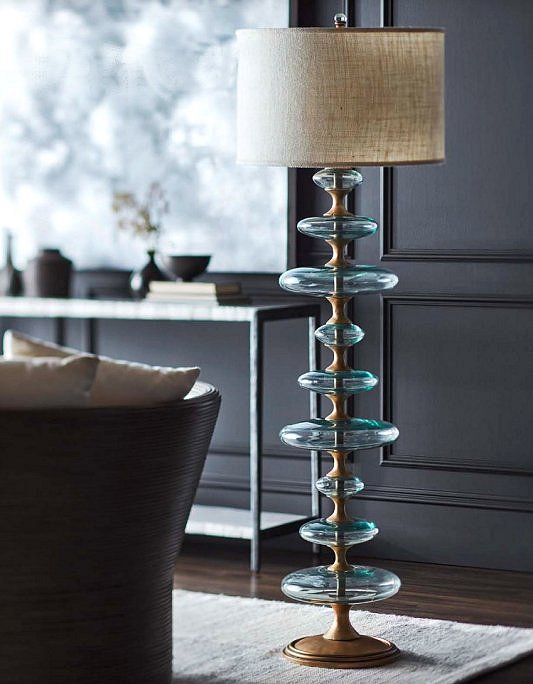 Sea glass shop floor lamp