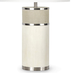 White Wash Coastal Column Table Lamp - Nautical Luxuries