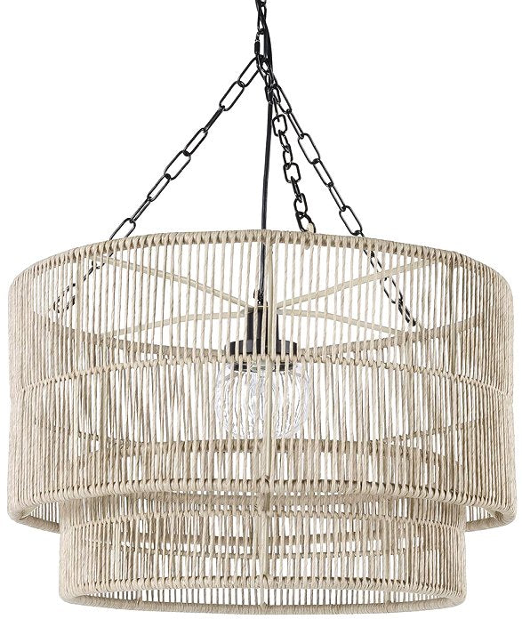 Indoor/Outdoor Open Weave Drum Pendants - Nautical Luxuries