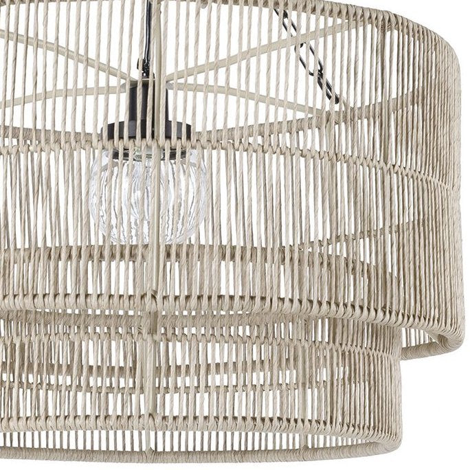 Indoor/Outdoor Open Weave Drum Pendants - Nautical Luxuries