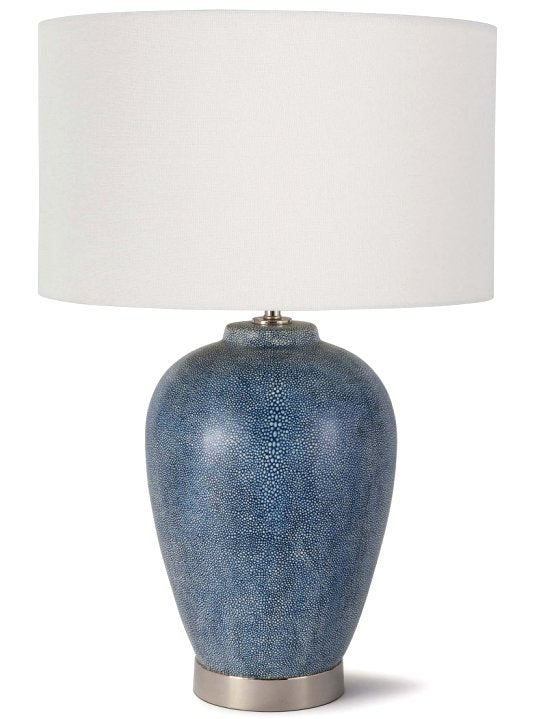 Indigo Shagreen Table Lamp - Nautical Luxuries