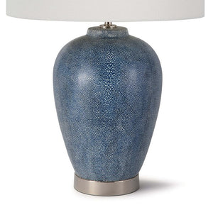 Indigo Shagreen Table Lamp - Nautical Luxuries