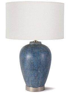 Indigo Shagreen Table Lamp - Nautical Luxuries