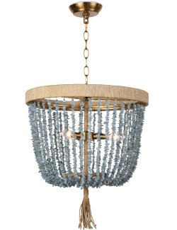 Beach Glass Strands Chandelier - Nautical Luxuries