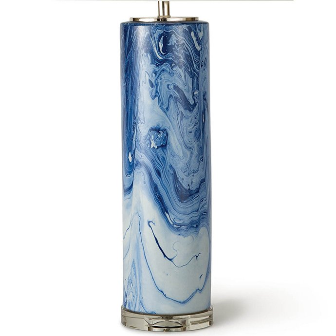 Marbled Waters Column Table Lamp - Nautical Luxuries