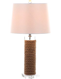 Rope Wrapped Column Lamp Set - Nautical Luxuries