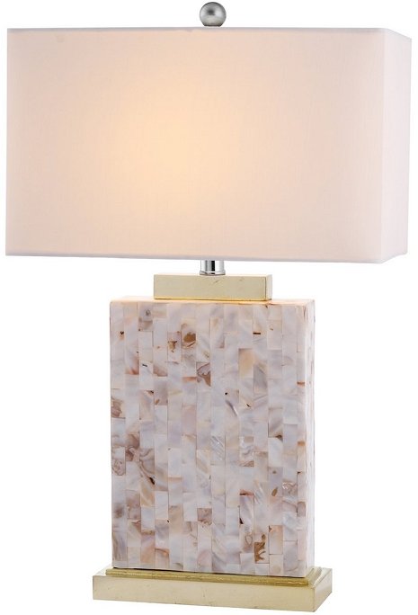 Contemporary Capiz Table Lamp Set - Nautical Luxuries
