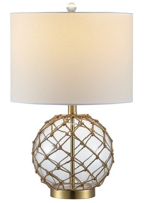 Knotted Net Glass Table Lamp Set - Nautical Luxuries