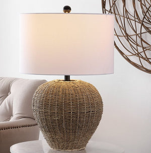 Refined Rattan Table Lamp - Nautical Luxuries