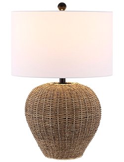 Refined Rattan Table Lamp - Nautical Luxuries