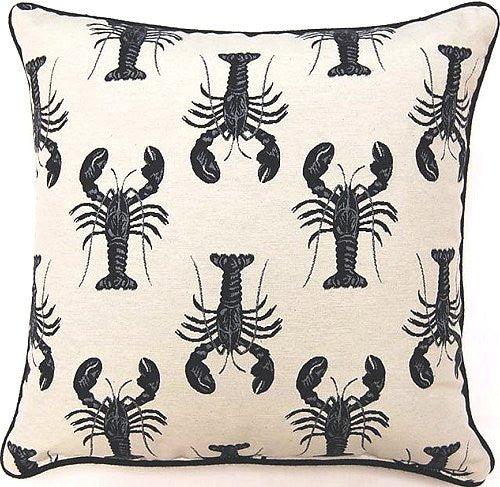 New England Lobster Parade Accent Pillows - Nautical Luxuries